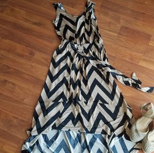High-low Chevron dress